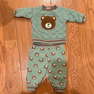 Cozy Green Bear Baby Matching Set
